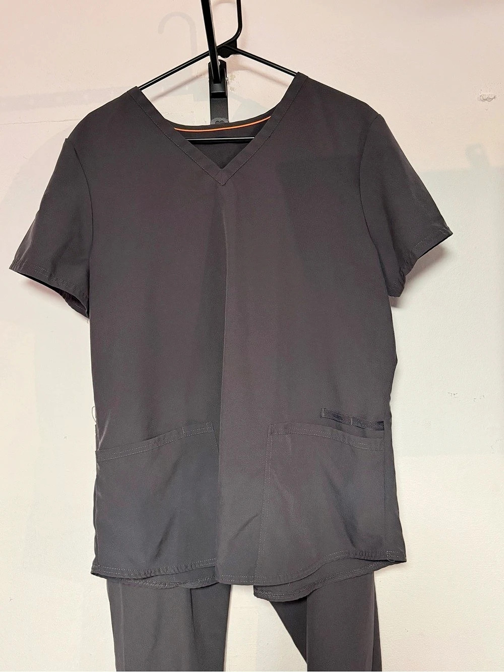 Scrubstar Premium Scrubwear V-Neck Top and Pants Set Gray Size Large
